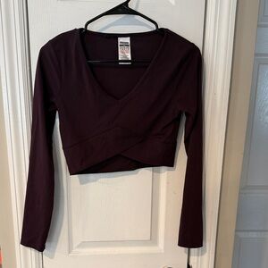 Gymshark Deep Purple V-Neck Crop Top